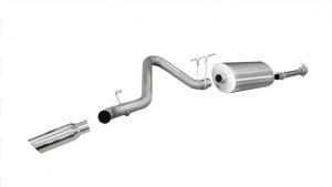Chevrolet Silverado Performance Exhaust - CORSA Performance - Cat-Back, Single Side Exit - Polished - `11-`12
